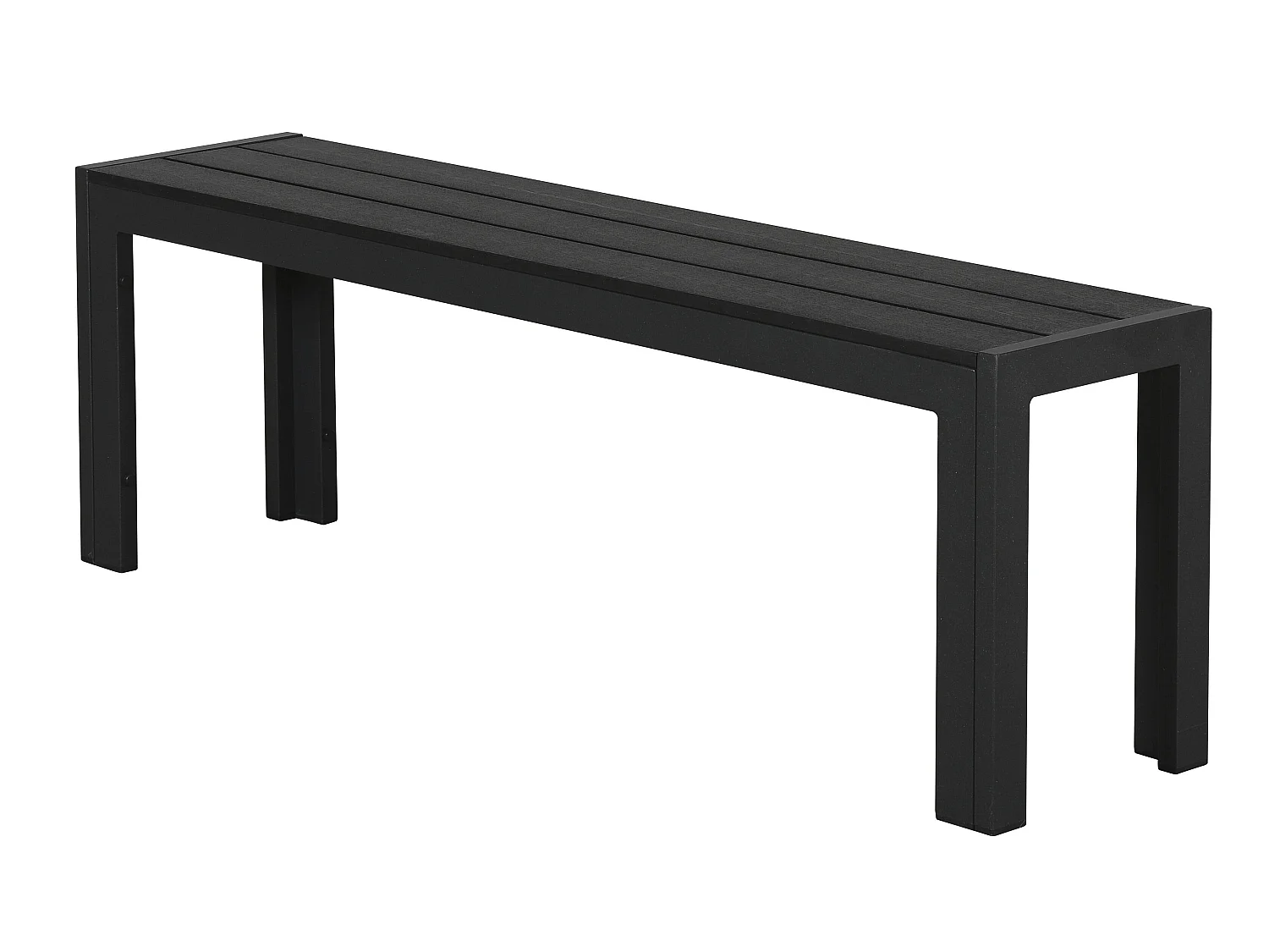 Ikky Banc de jardin, 132 cm, noir/noir.