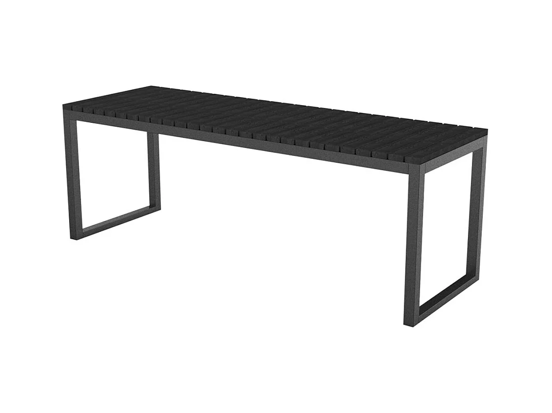 Iris Banc de jardin, 120 cm, noir/noir.