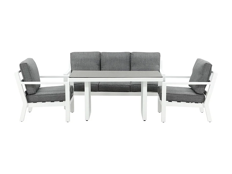 Salon de Jardin "Barcelona" 171cm Blanc