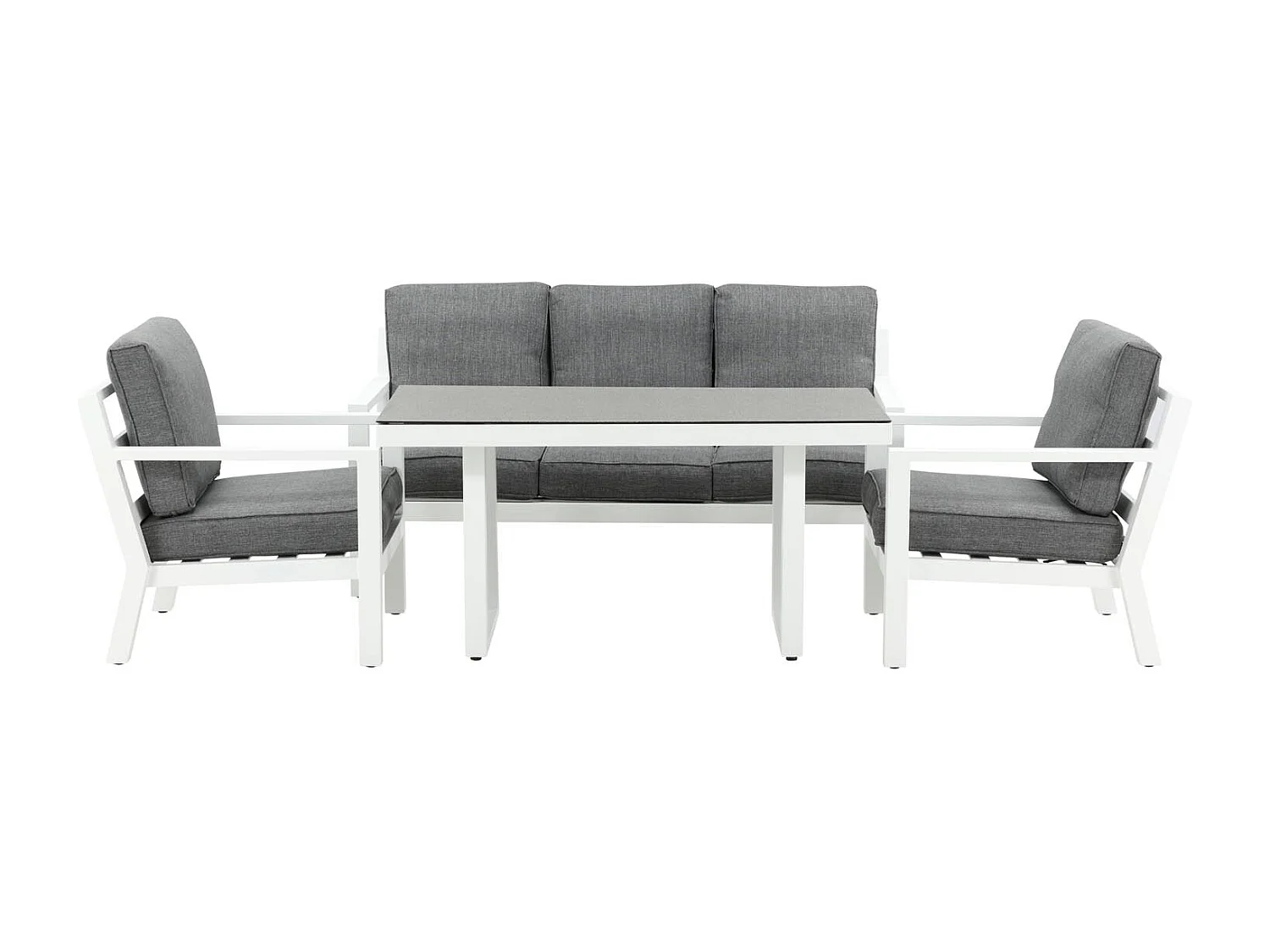 Salon de Jardin "Barcelona" 171cm Blanc