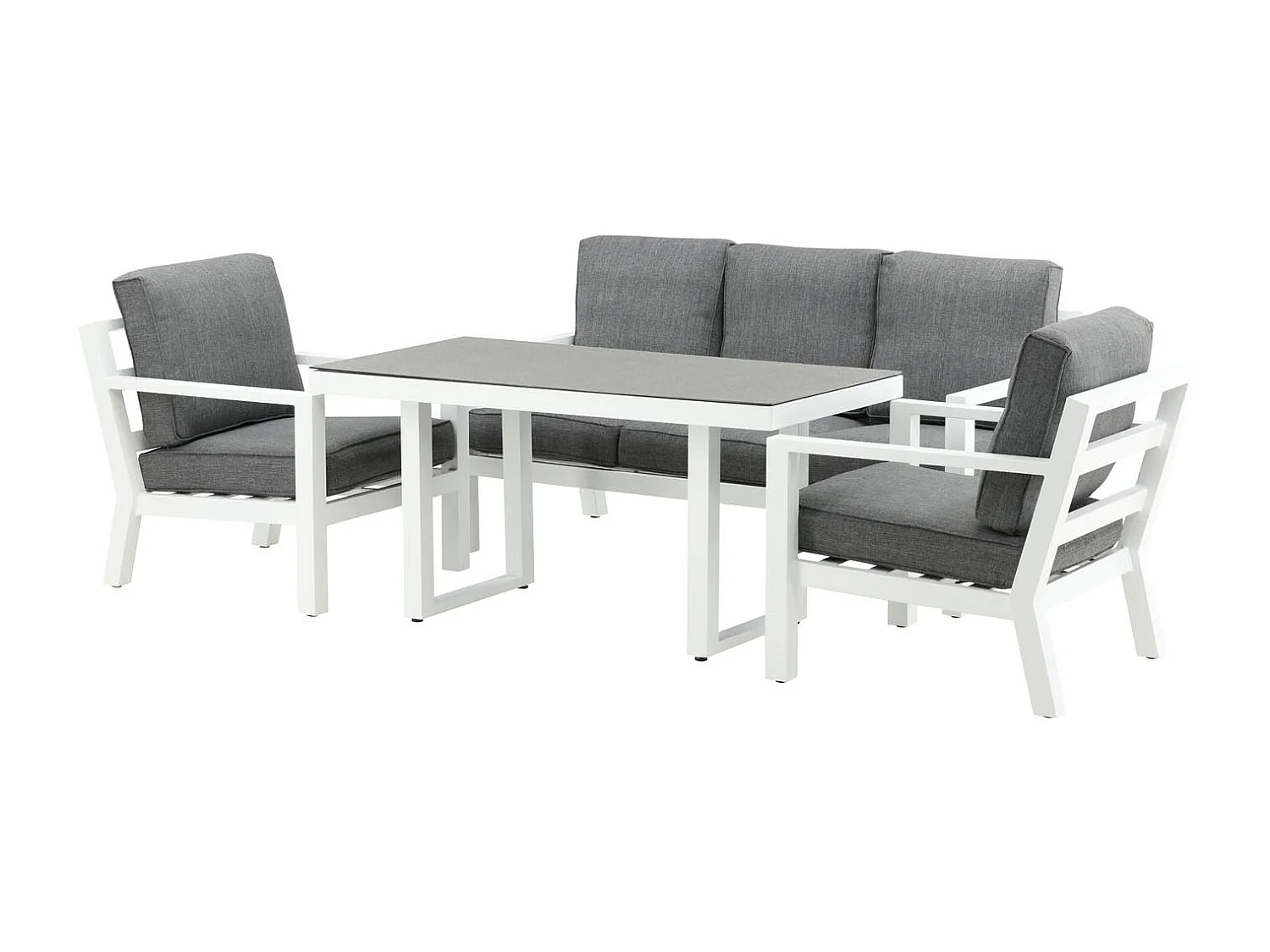 Salon de Jardin "Barcelona" 171cm Blanc