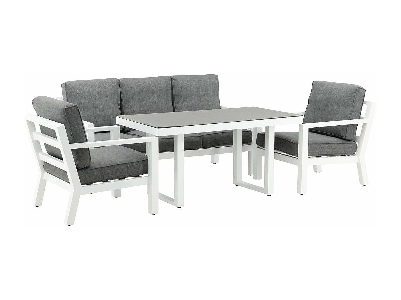 Salon de Jardin "Barcelona" 171cm Blanc