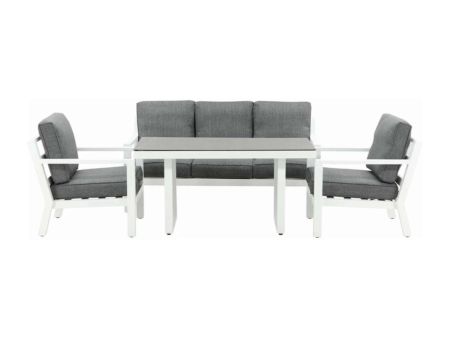 Salon de Jardin "Barcelona" 171cm Blanc