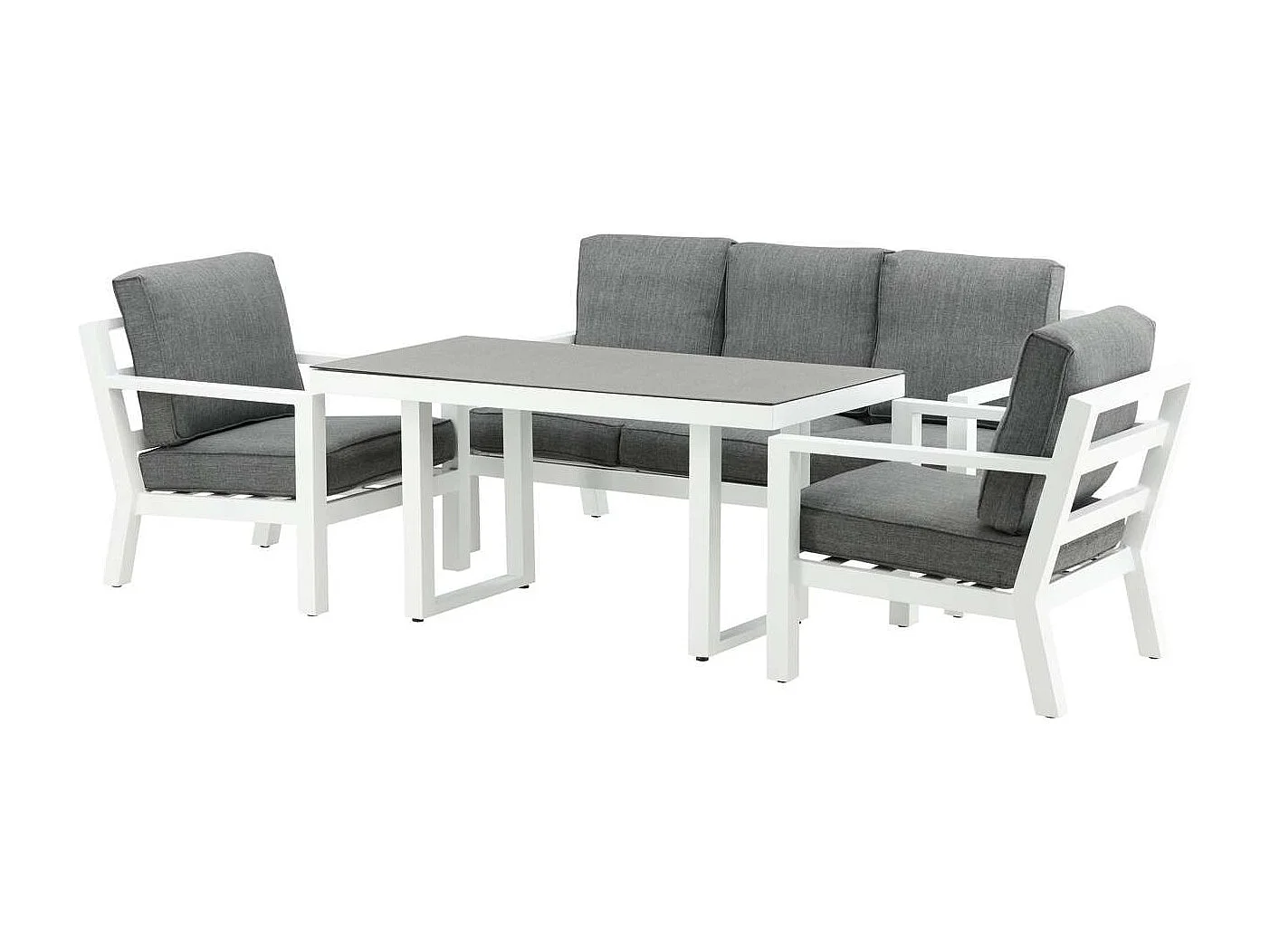 Salon de Jardin "Barcelona" 171cm Blanc