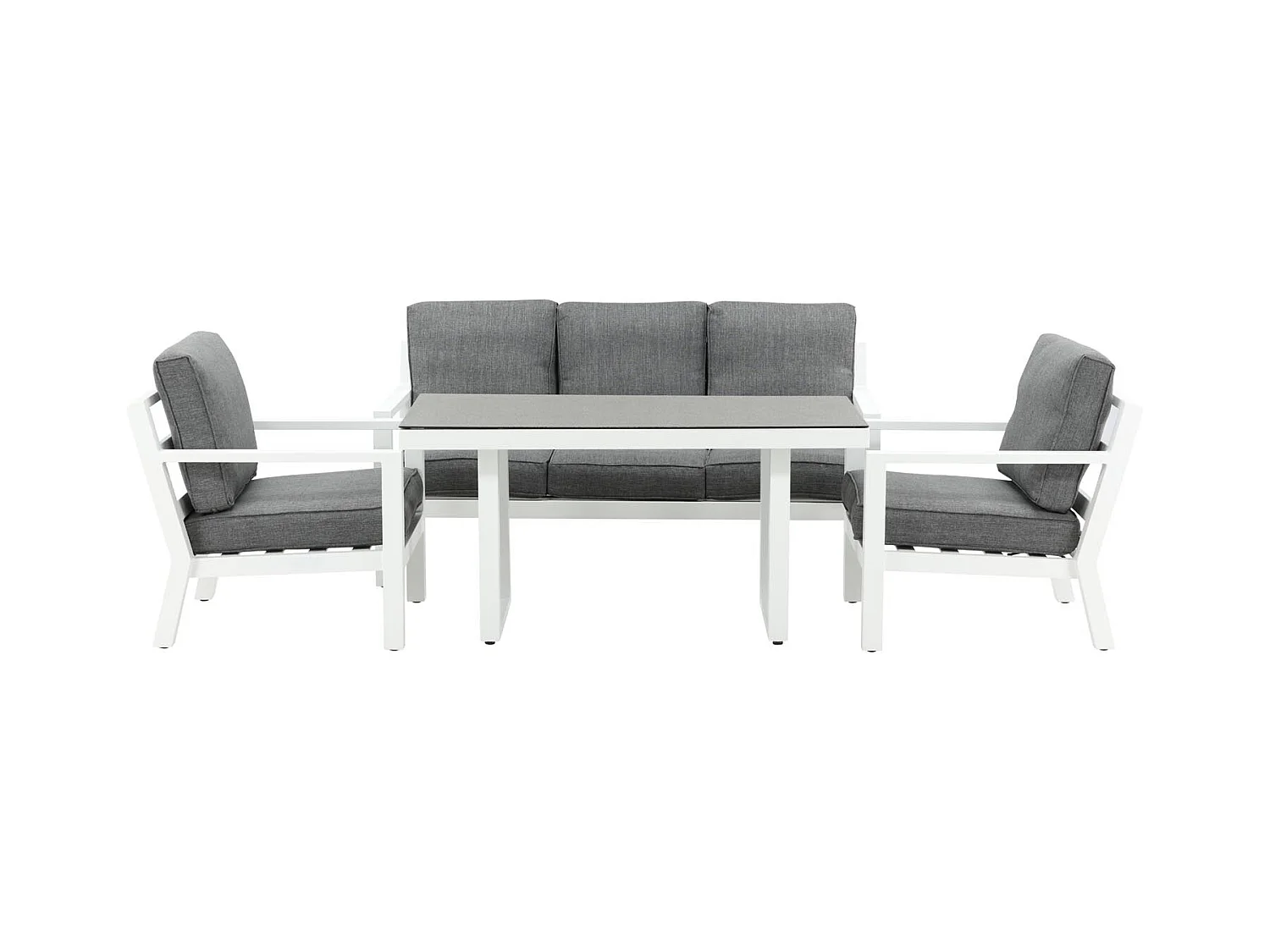 Salon de Jardin "Barcelona" 171cm Blanc