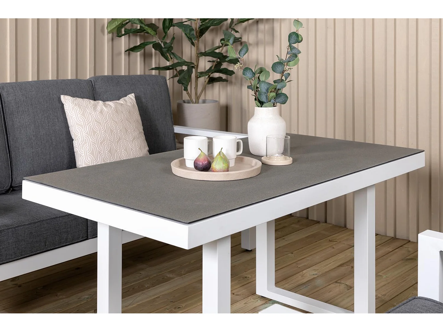 Salon de Jardin "Barcelona" 171cm Blanc