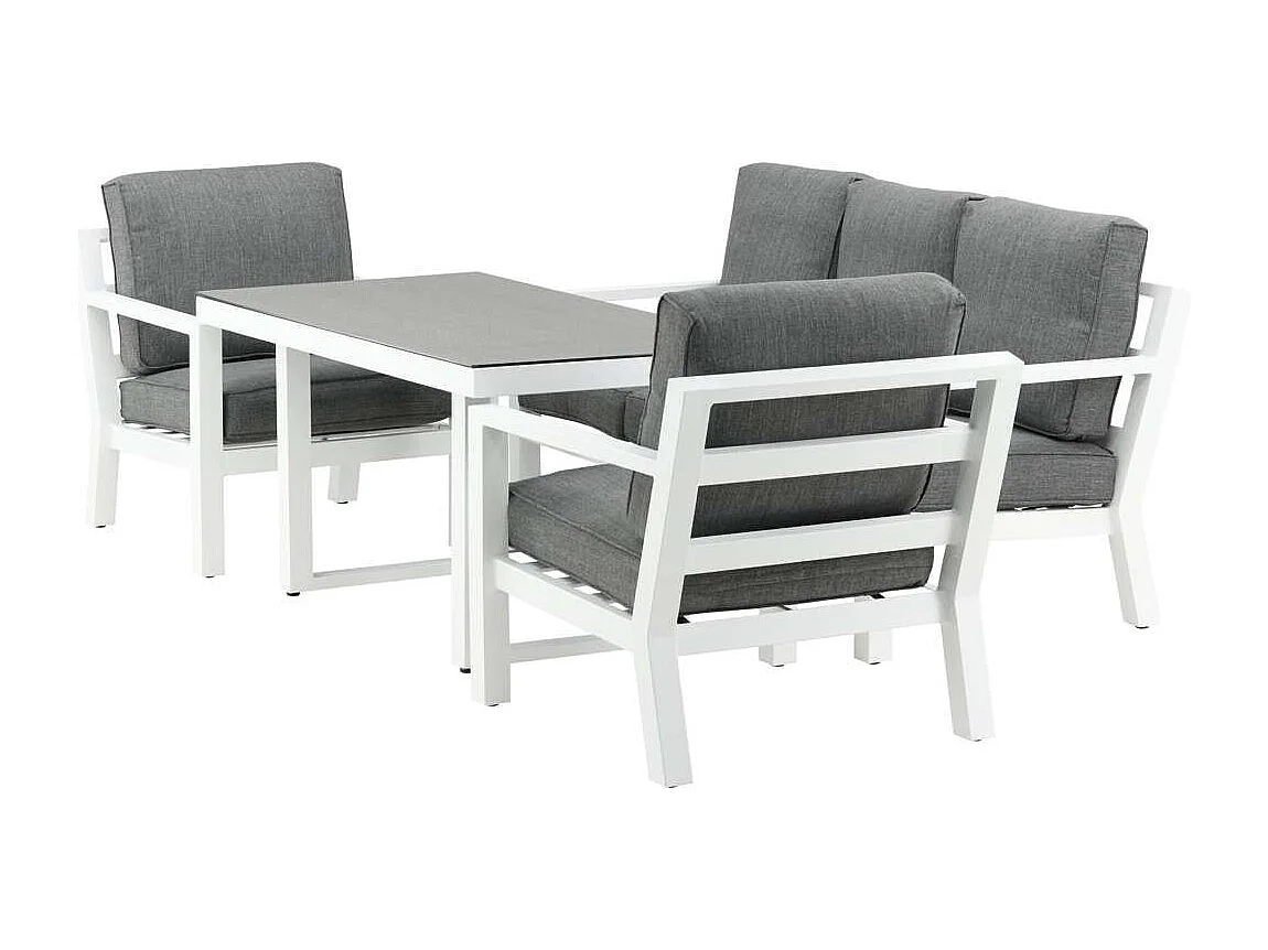 Salon de Jardin "Barcelona" 171cm Blanc