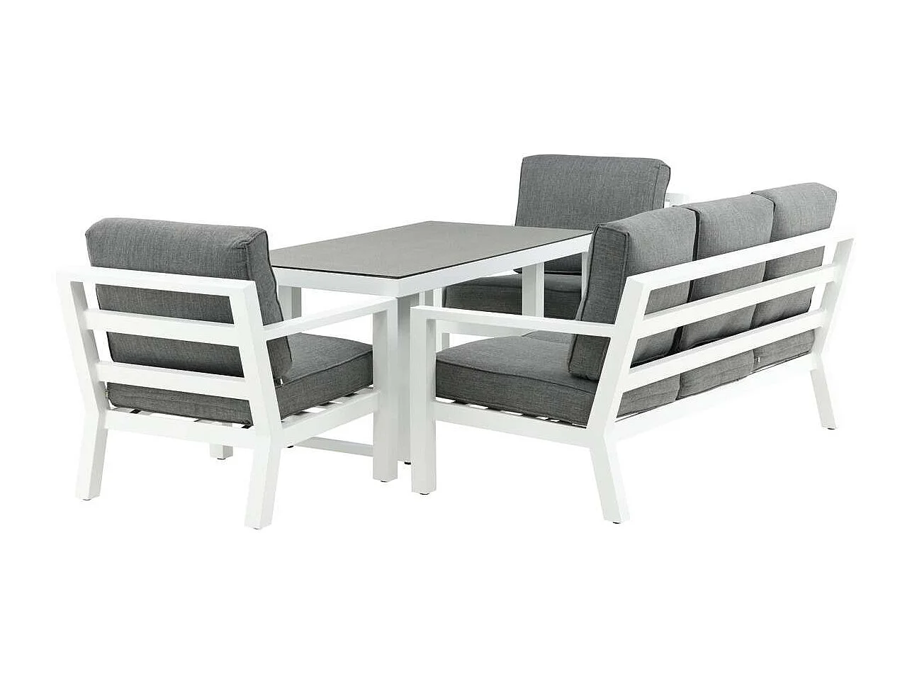 Salon de Jardin "Barcelona" 171cm Blanc