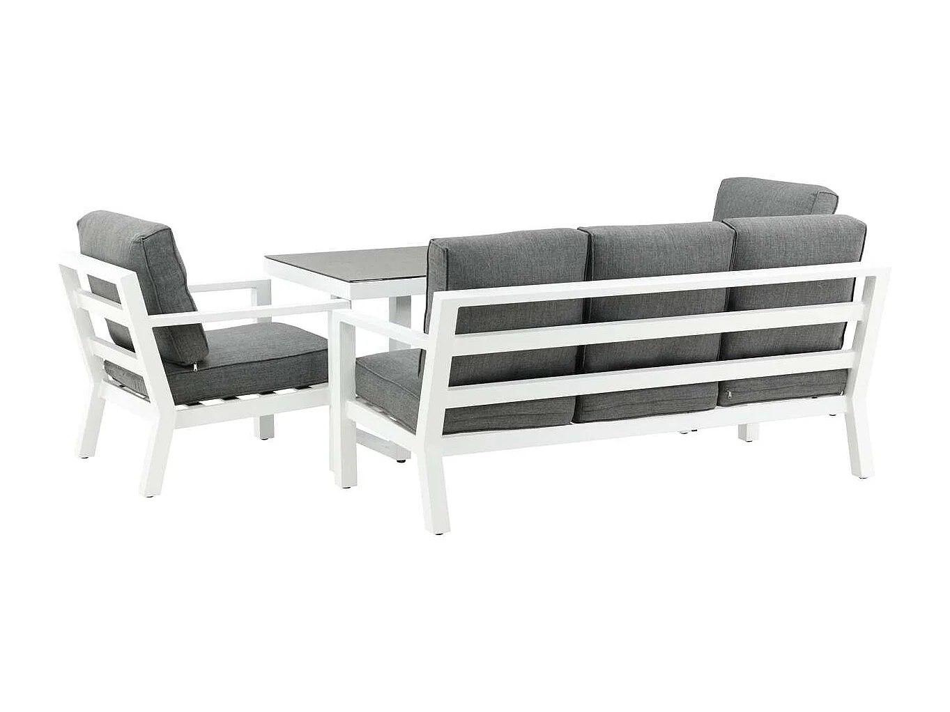 Salon de Jardin "Barcelona" 171cm Blanc