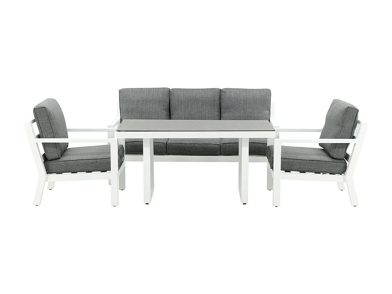 Salon de Jardin "Barcelona" 171cm Blanc