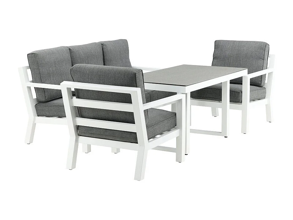 Salon de Jardin "Barcelona" 171cm Blanc