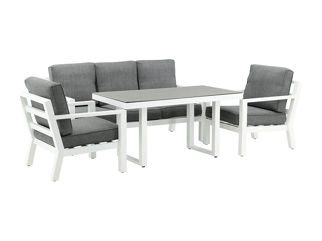 Salon de Jardin "Barcelona" 171cm Blanc