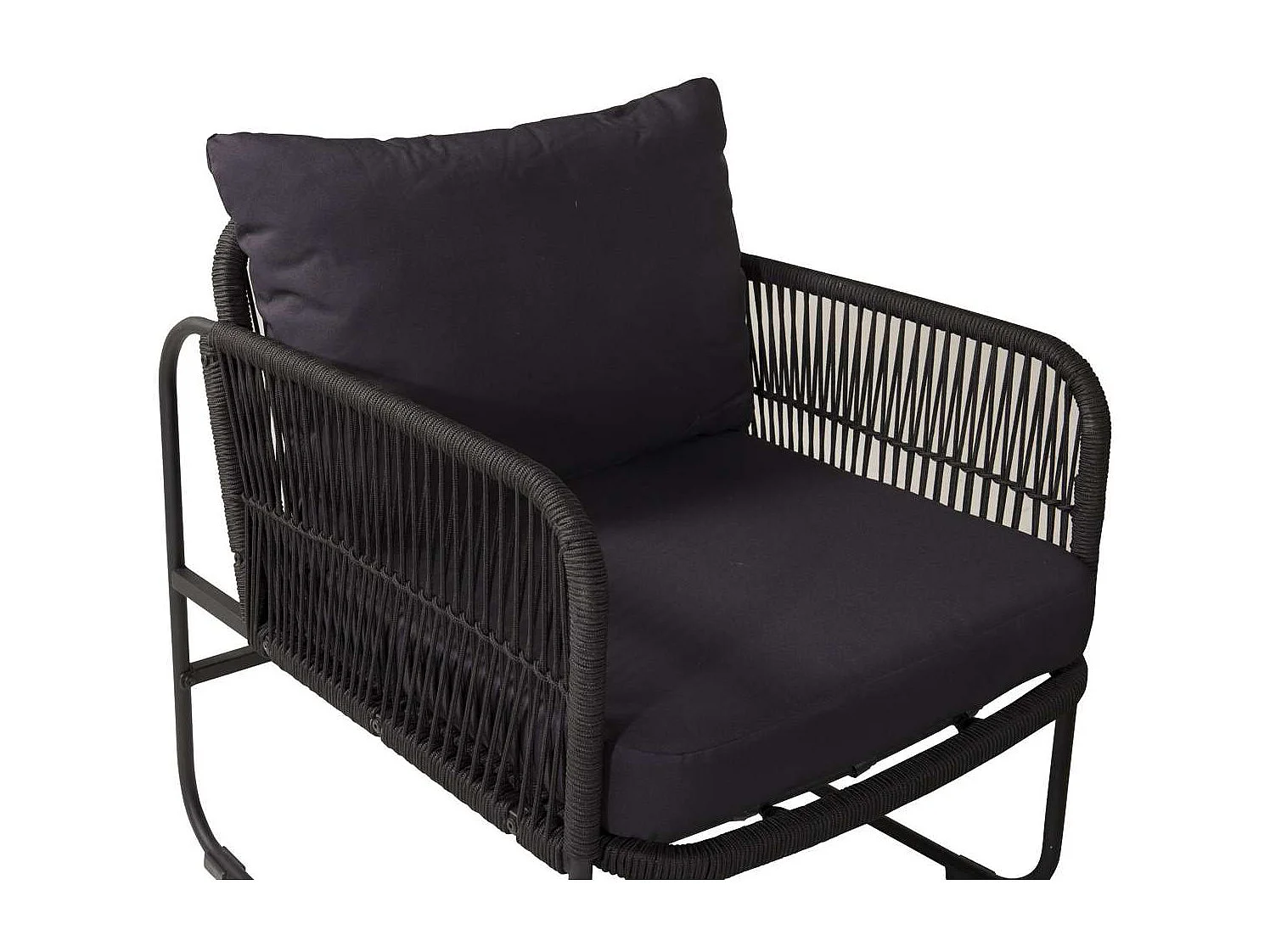 Salon de Jardin "Utah" 127cm Noir