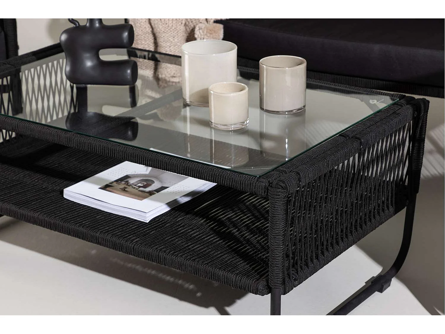 Salon de Jardin "Utah" 127cm Noir