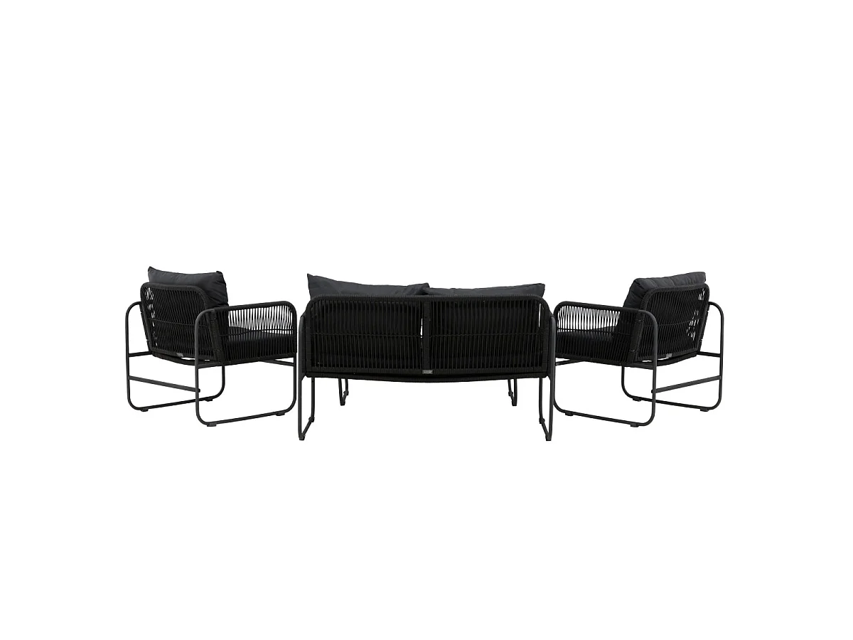Salon de Jardin "Utah" 127cm Noir