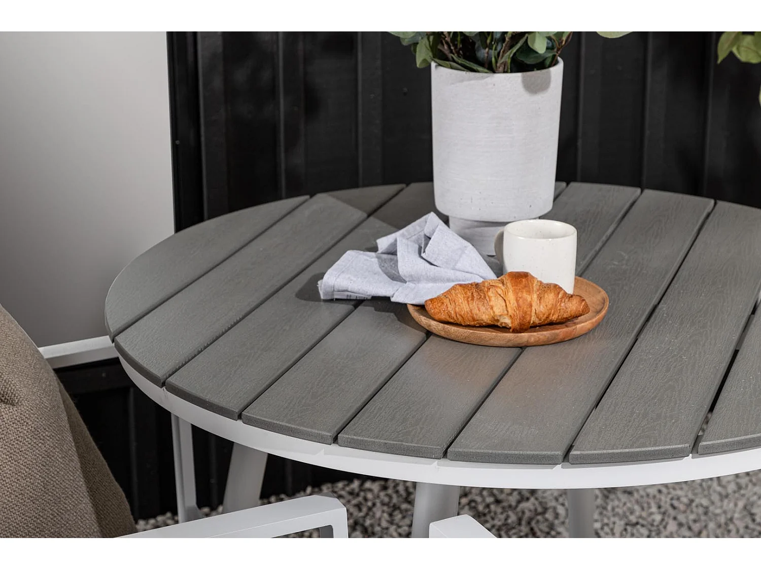 Break tuinmeubelset tafel 90x90cm, 2 stoelen Copacabana, grijs,grijs.