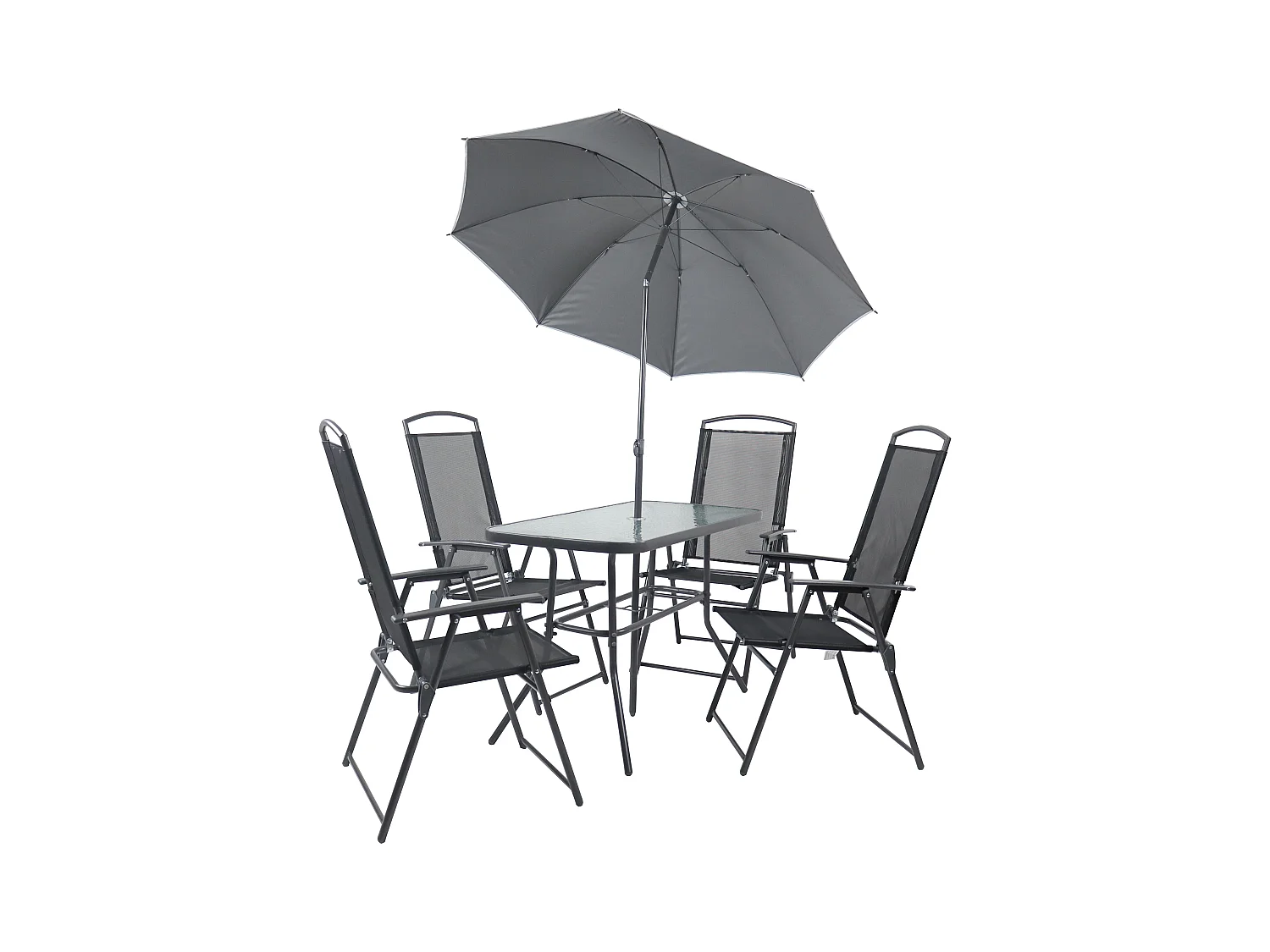 5-tlg Sitzgruppe Gartenmöbel Tisch Stühle Set 110