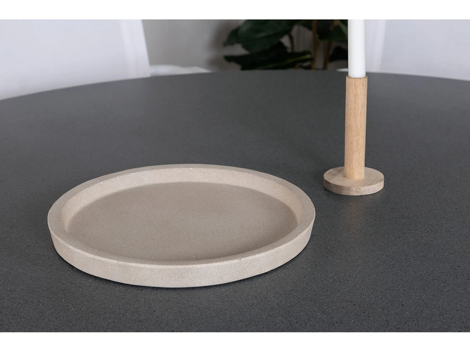 Copacabana Ensemble table et chaises de jardin, table Ø140cm et 6 chaises Alina, blanc, gris, crème.