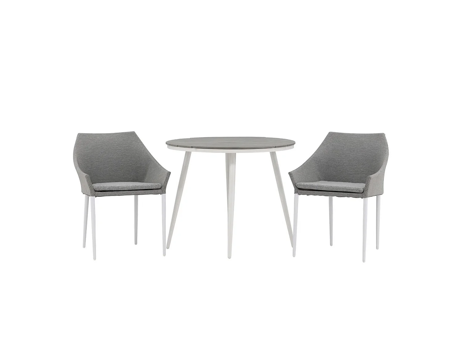 Break tuinmeubelset tafel 90x90cm, 2 stoelen Spoga, grijs,grijs.