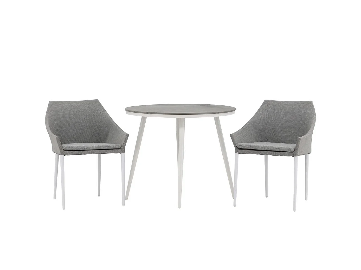 Break tuinmeubelset tafel 90x90cm, 2 stoelen Spoga, grijs,grijs.