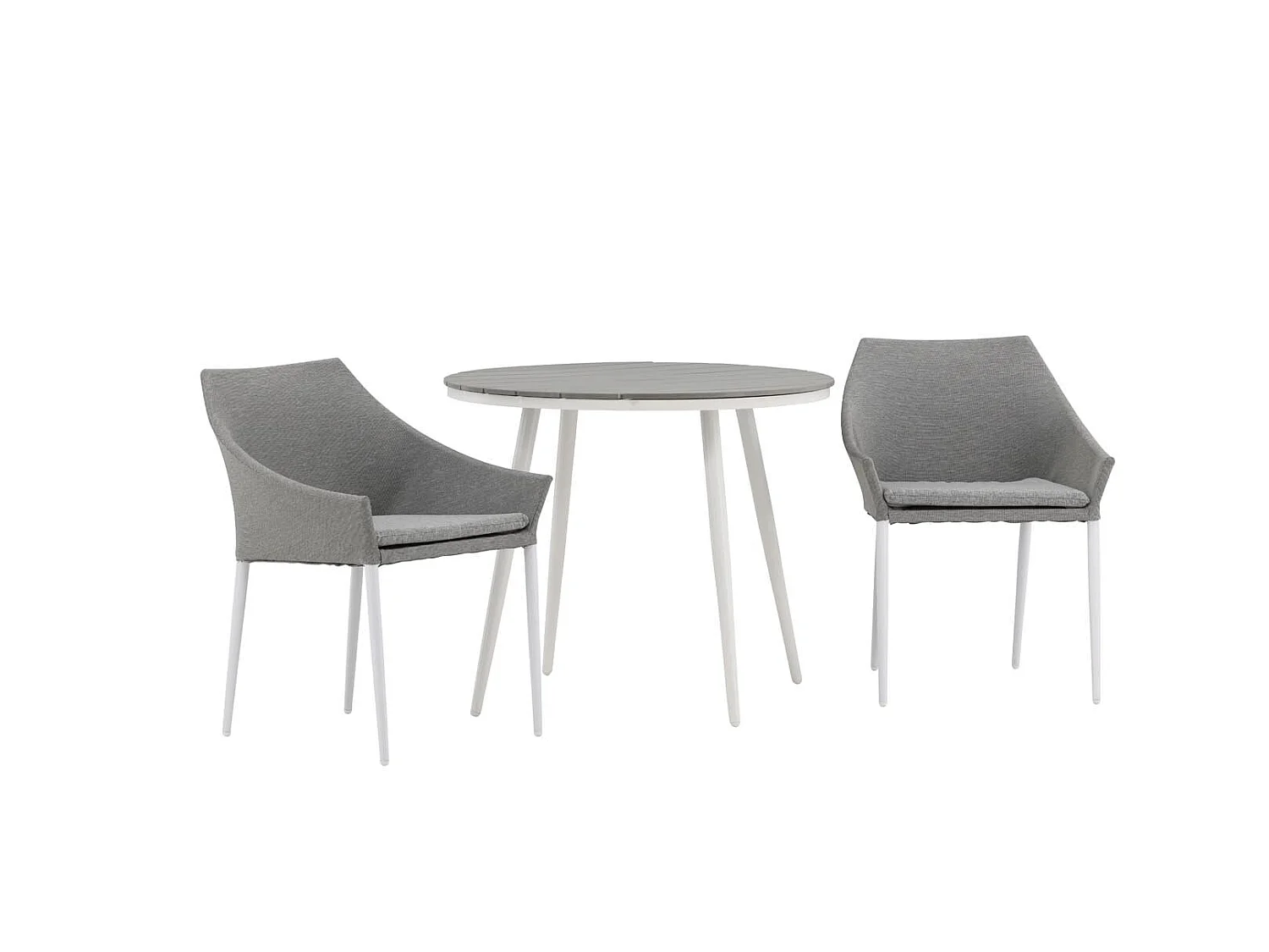 Break tuinmeubelset tafel 90x90cm, 2 stoelen Spoga, grijs,grijs.