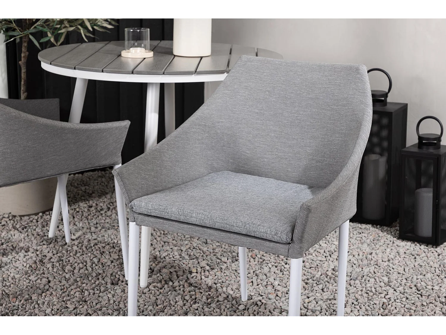 Break tuinmeubelset tafel 90x90cm, 2 stoelen Spoga, grijs,grijs.