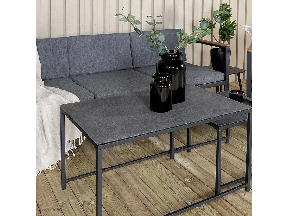 Salon de Jardin 5 Places "Dakar" 188cm Gris