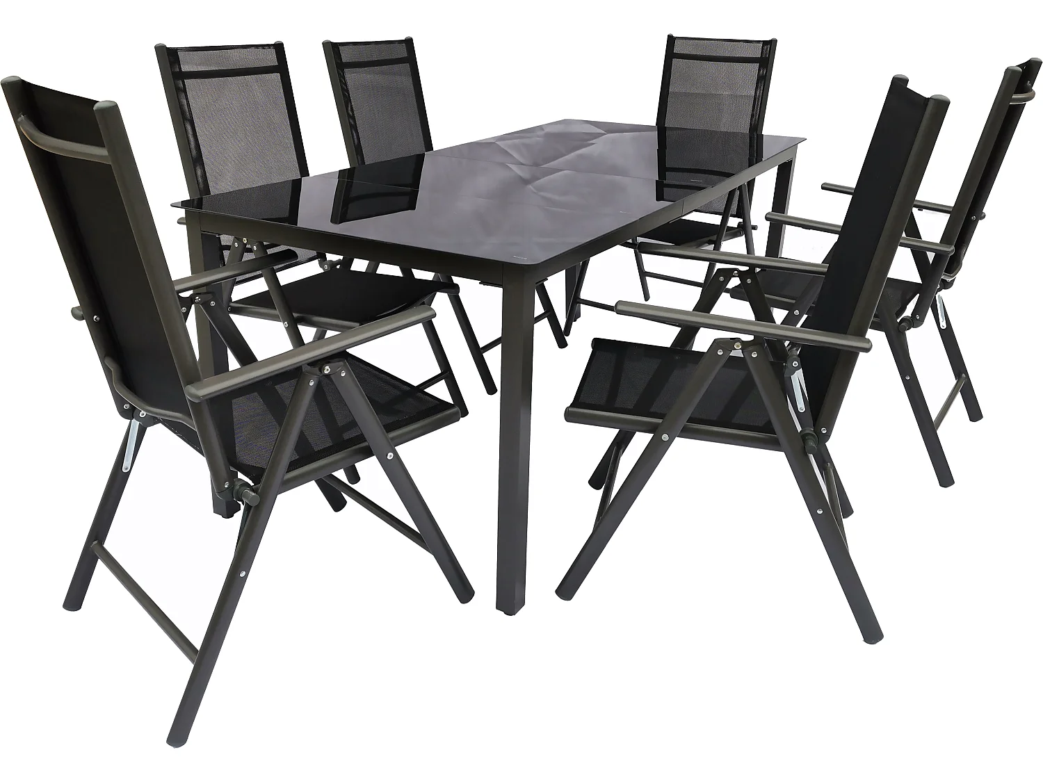 7 pz. Alu set da giardino gruppo posti 189 SW