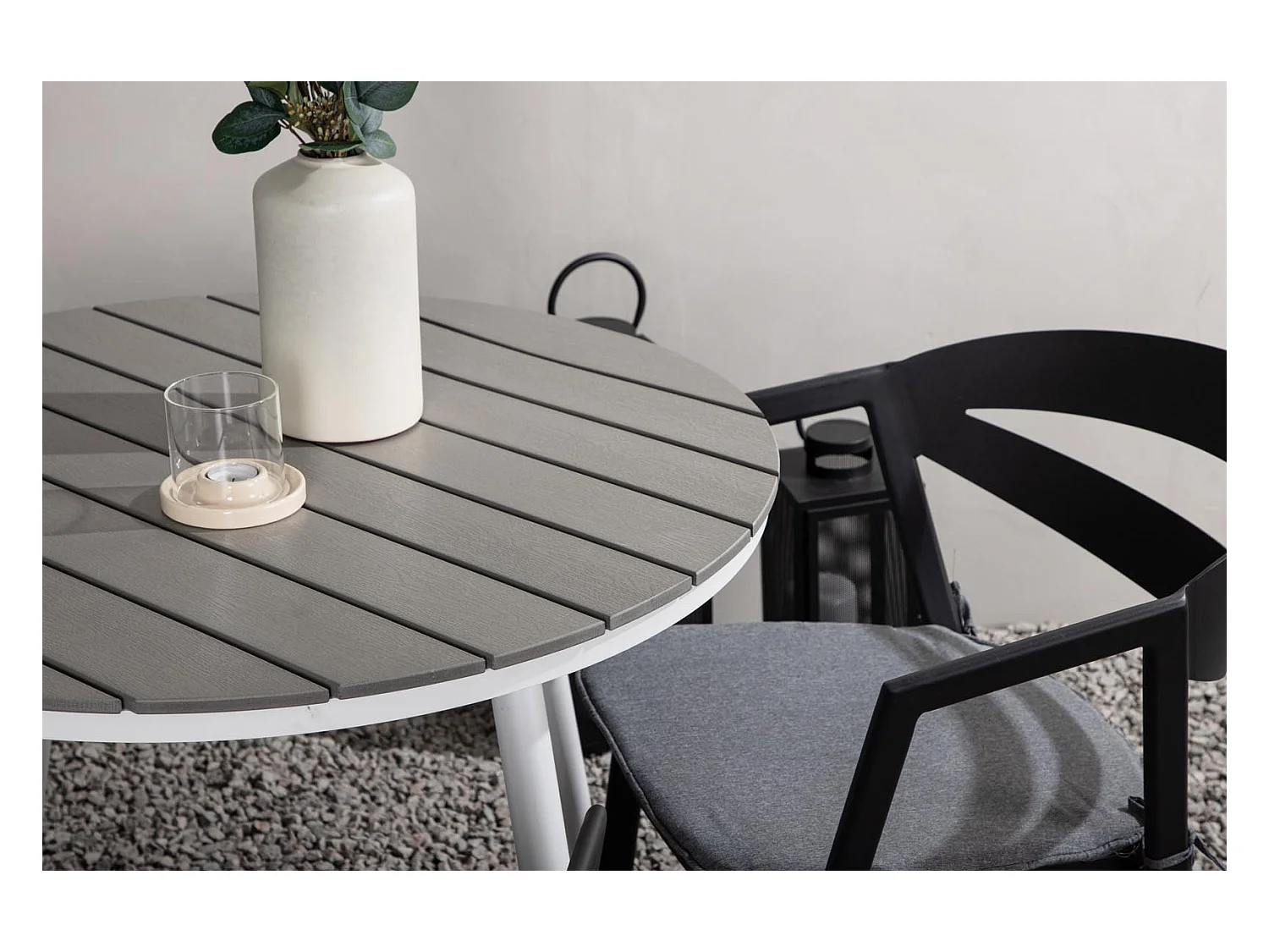 Break tuinmeubelset tafel 90x90cm, 2 stoelen Wear, grijs,zwart.