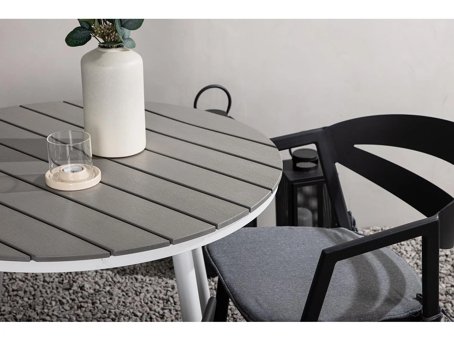 Break tuinmeubelset tafel 90x90cm, 2 stoelen Wear, grijs,zwart.