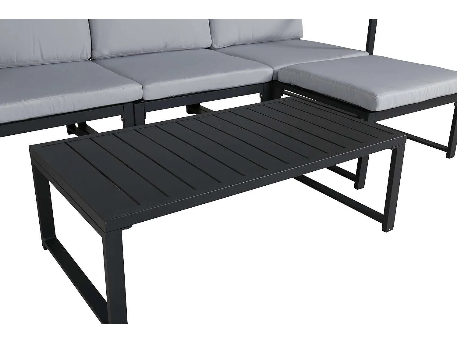 Salvador tuinmeubelset 2 delen grijs, zwart.