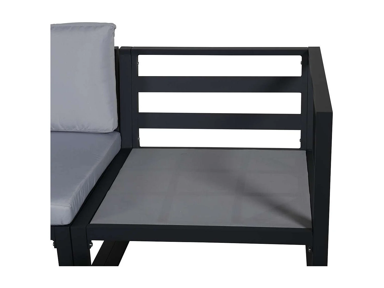 Salvador tuinmeubelset 2 delen grijs, zwart.