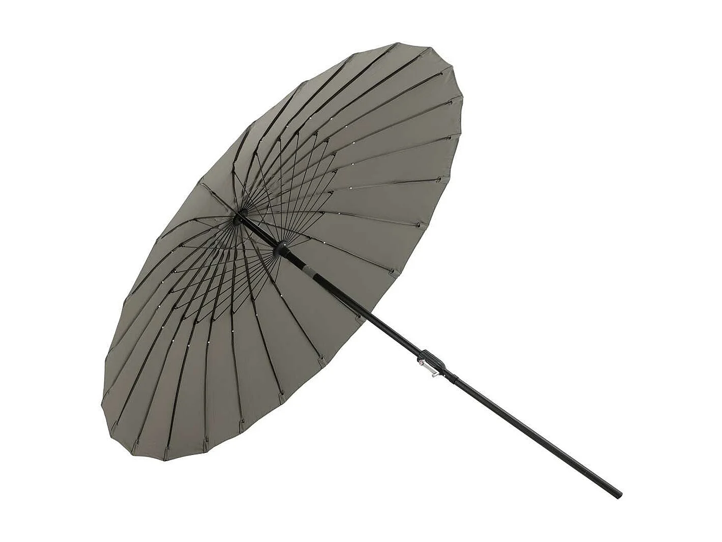Palmetto parasol met kantelfunctie grijs.