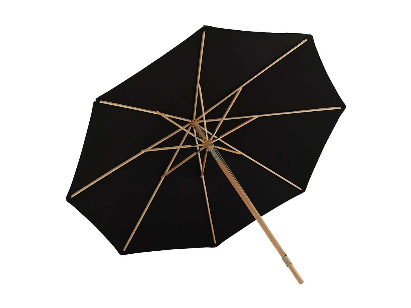 Nypo parasol met kantelfunctie zwart.