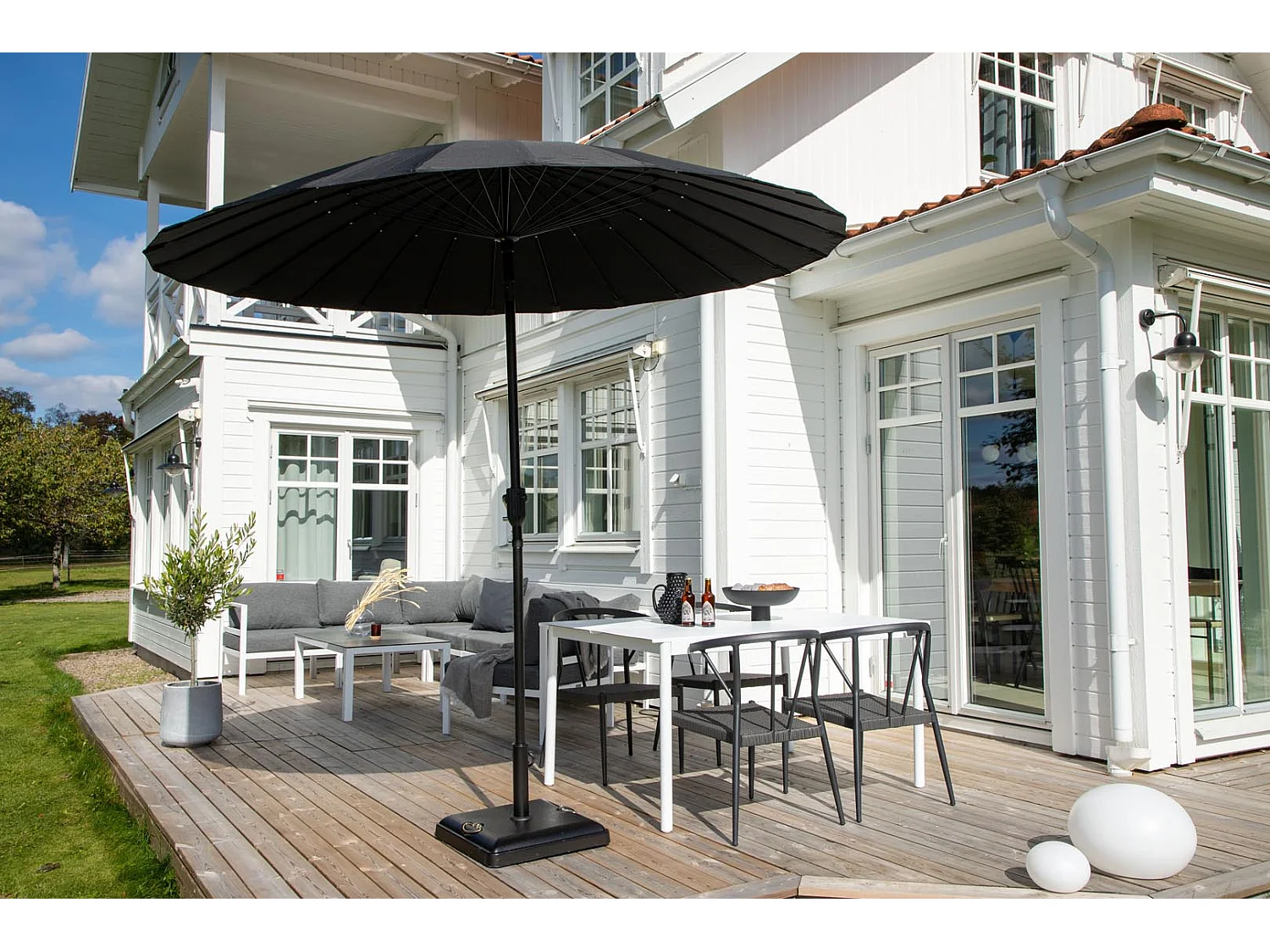 Parasol Design "Palmetto" 270cm Noir