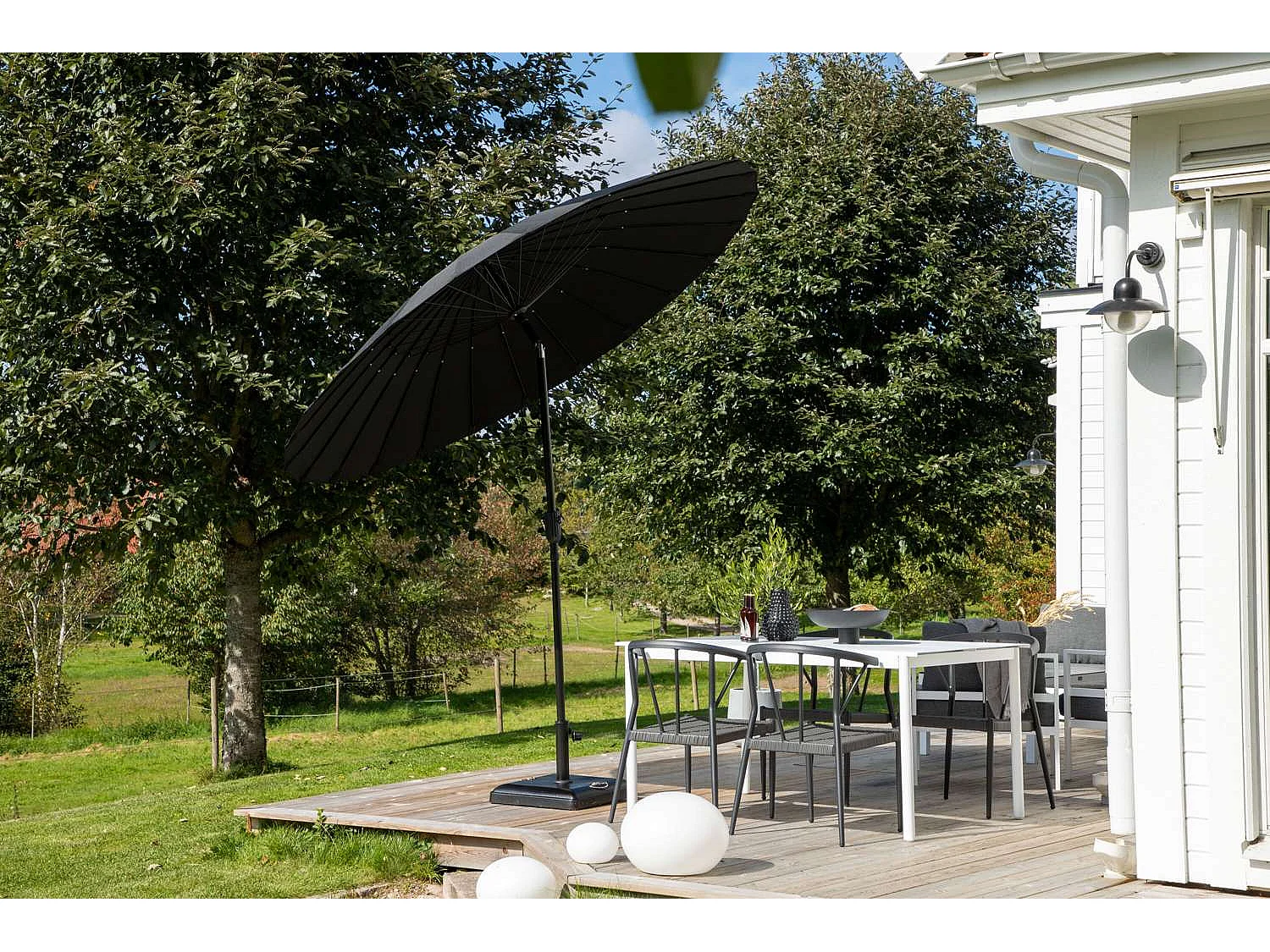 Parasol Design "Palmetto" 270cm Noir