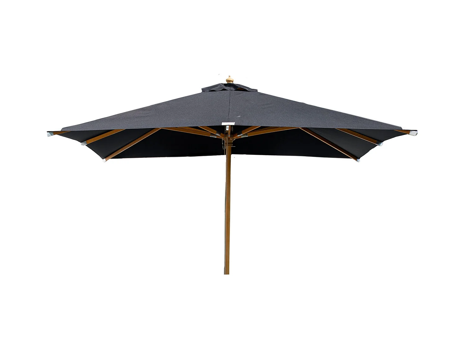 Parasol en Bois "Naxos" 300cm Noir