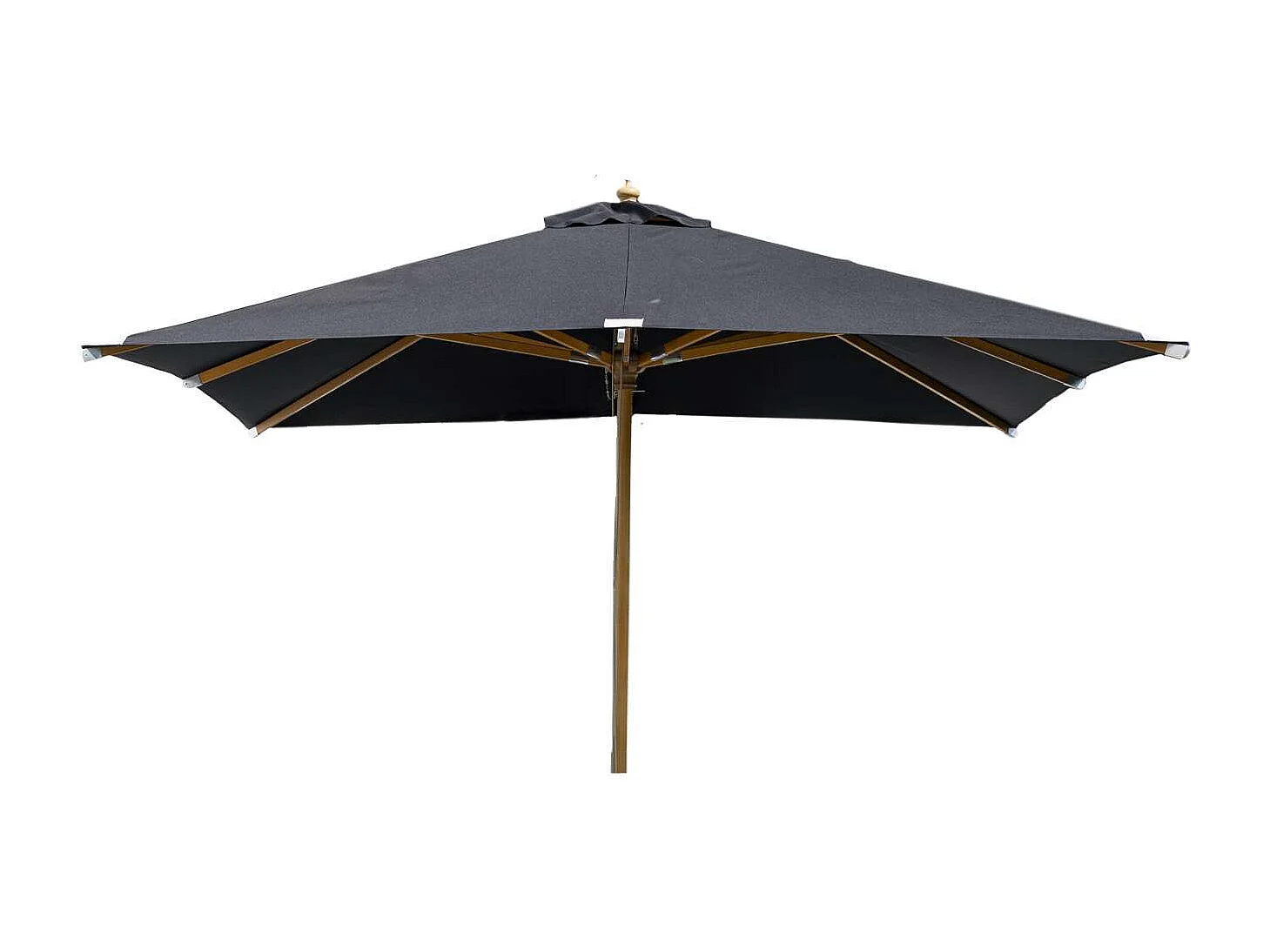 Parasol en Bois "Naxos" 300cm Noir
