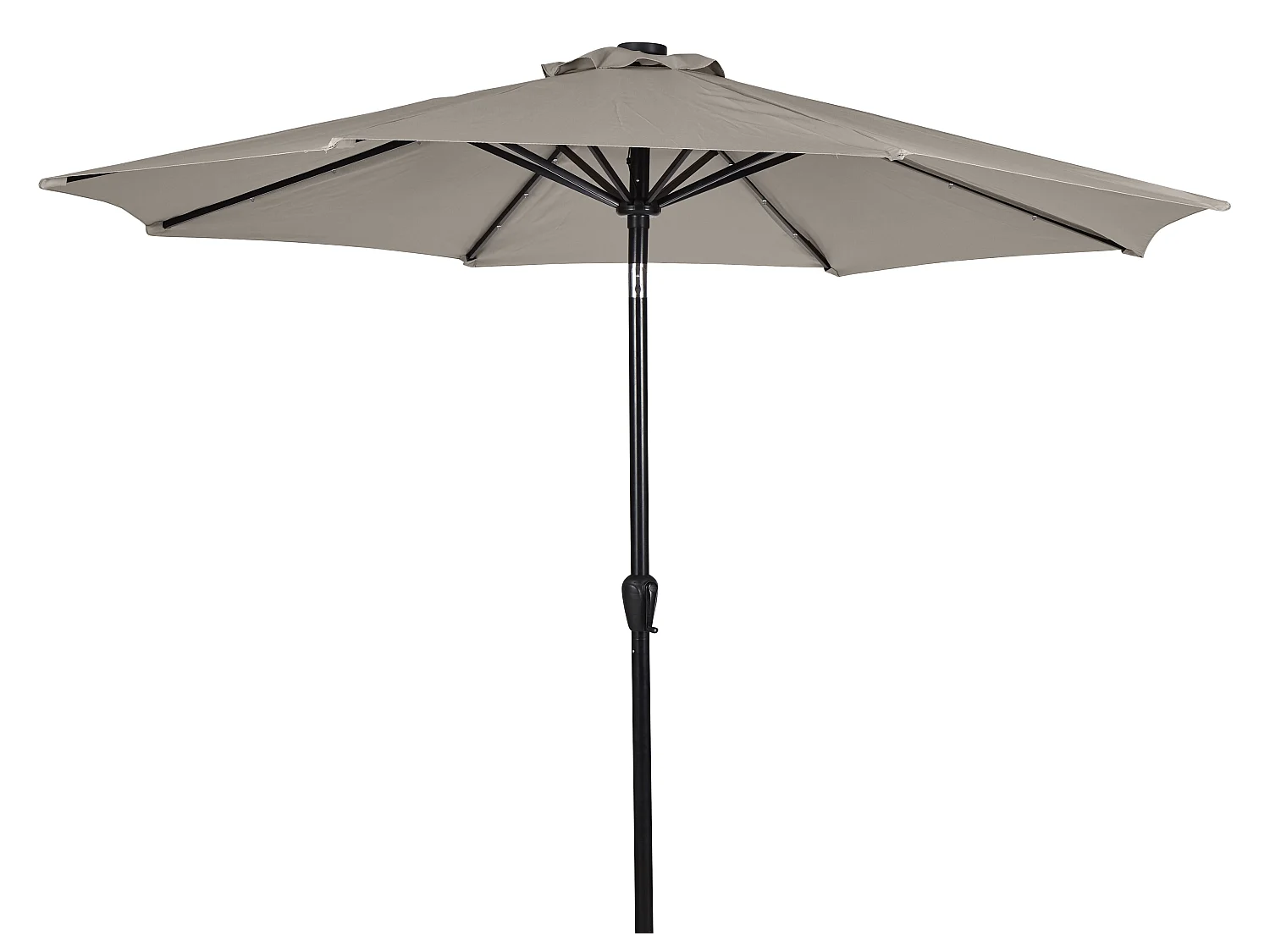 Felix parasol met slinger, kantelfunctie en zonne-energie Ø 3 m, grijs.