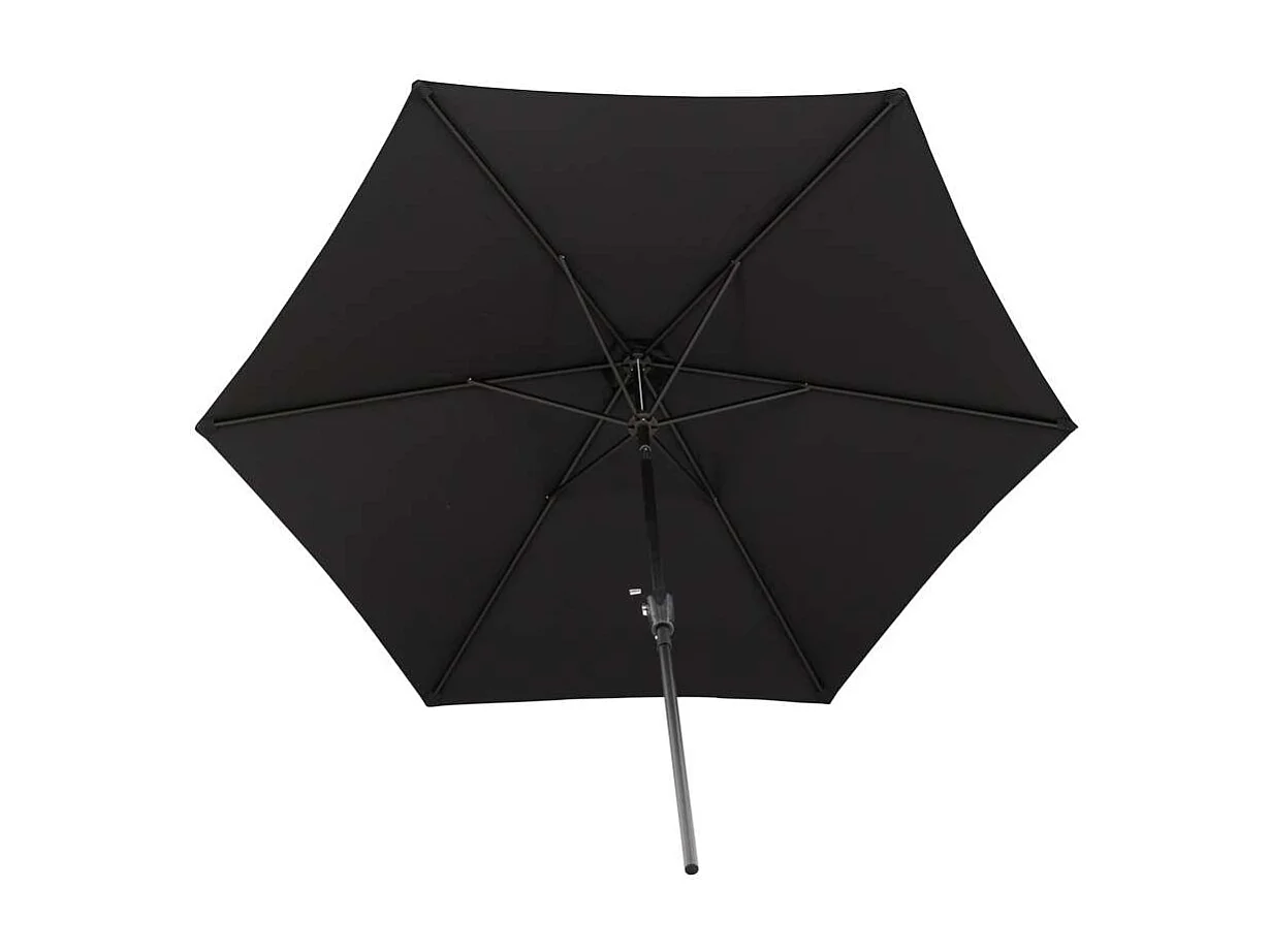 Leeds parasol zwartgrijs.