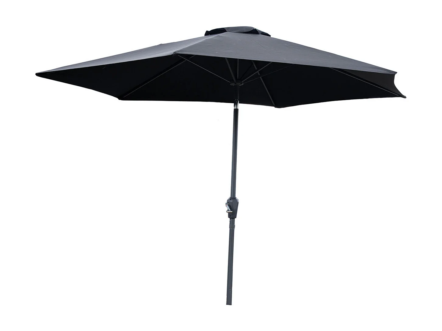 Leeds parasol zwartgrijs.