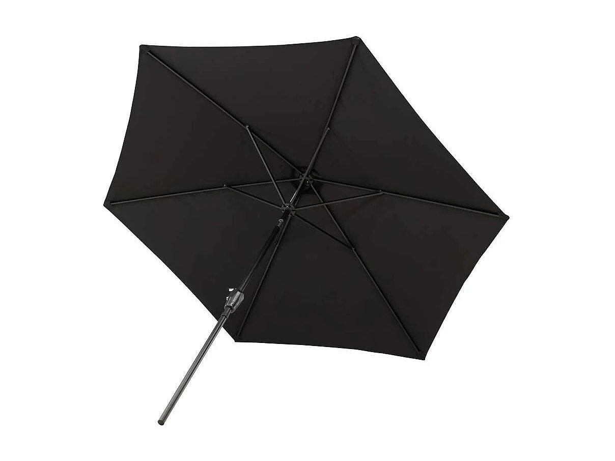 Leeds parasol zwartgrijs.