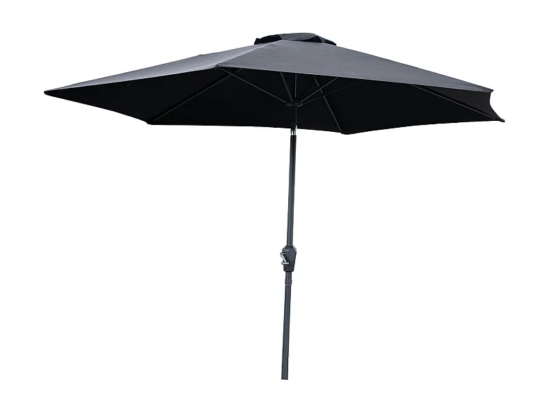 Leeds parasol zwartgrijs.