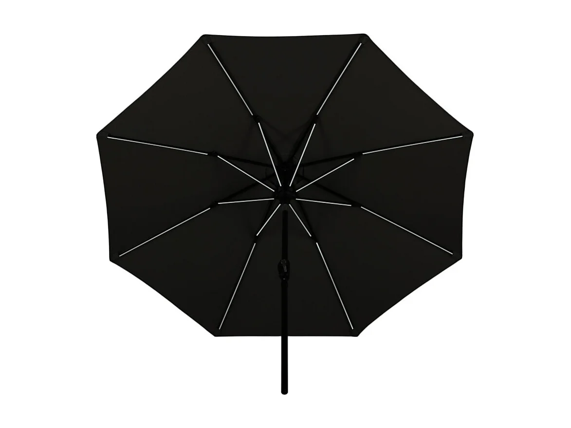 Parasol à LED "Sabal" 270cm Gris