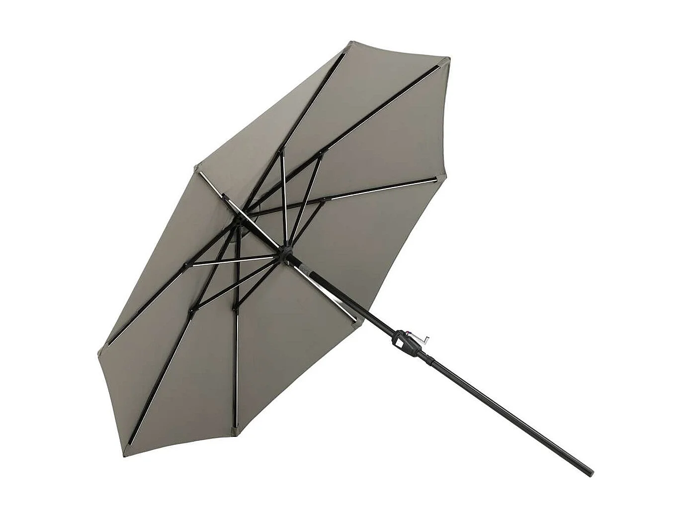 Parasol à LED "Sabal" 270cm Gris