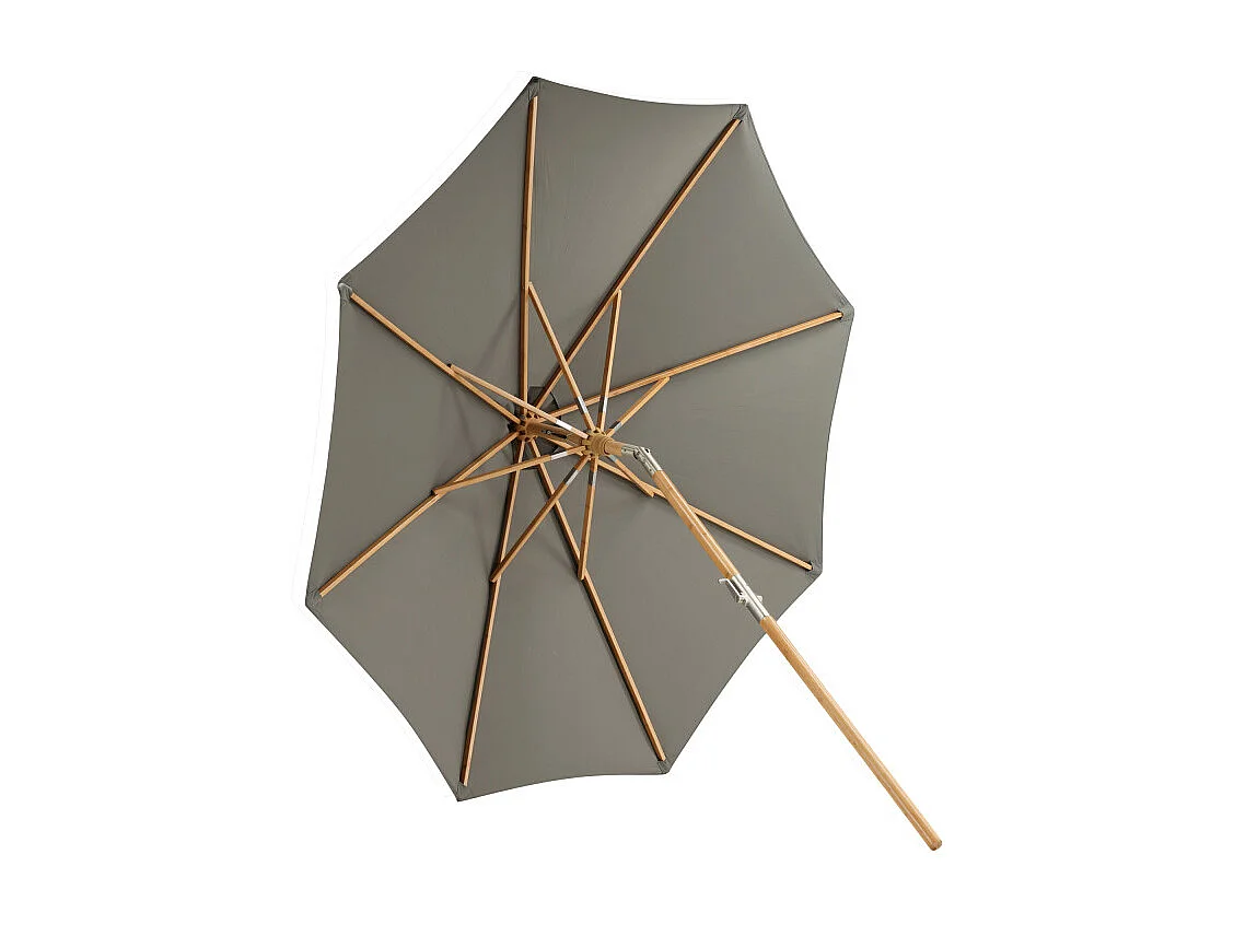 Parasol en Bois "Cerox" 270cm Gris
