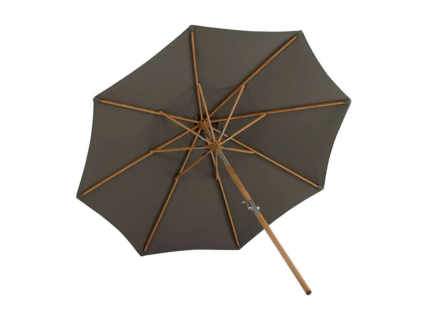 Parasol en Bois "Cerox" 270cm Gris