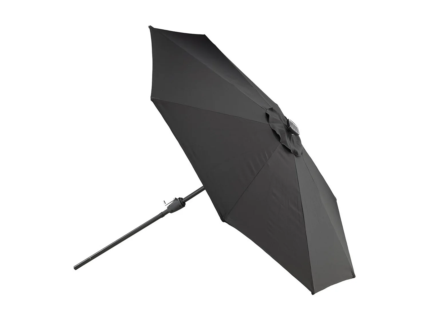 Sabal Sonnenschirm Kippfunktion und LED-Leuchten schwarz.