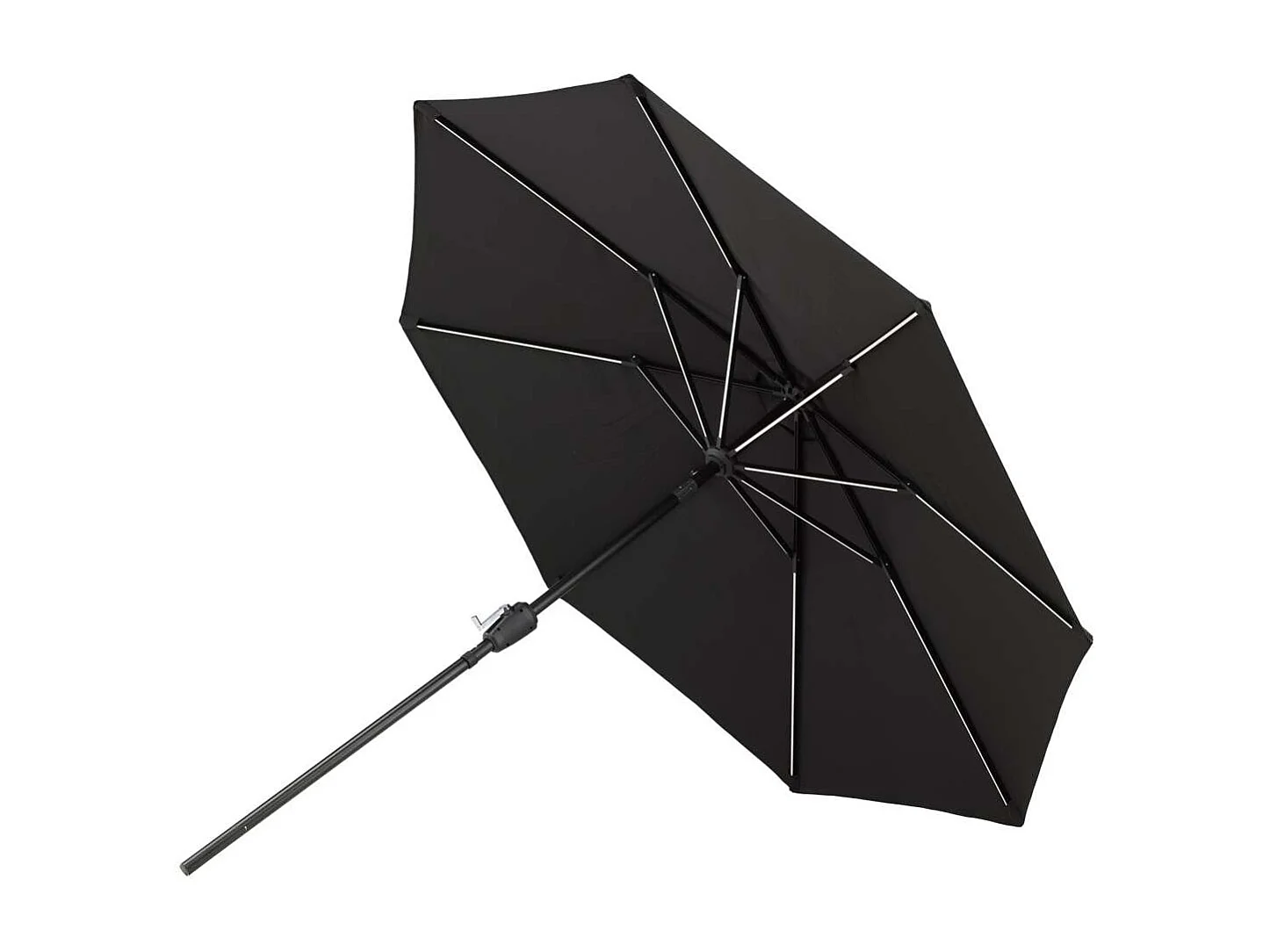 Sabal Sonnenschirm Kippfunktion und LED-Leuchten schwarz.