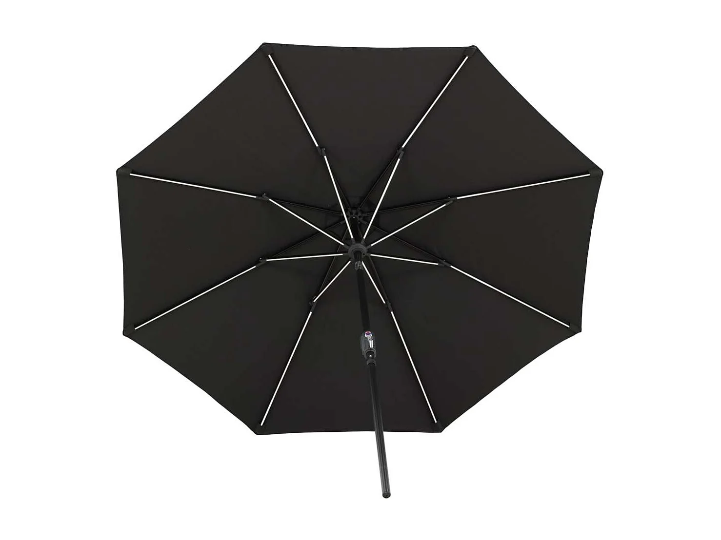 Parasol à LED "Sabal" 270cm Noir
